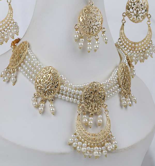 Pearl jewelry deals set gold