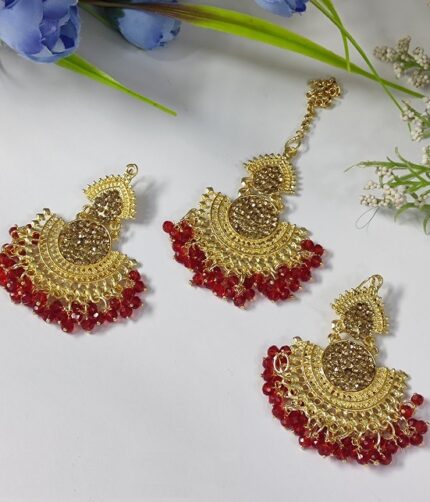 Beautiful Jewelry Set Earing With Matha Patti