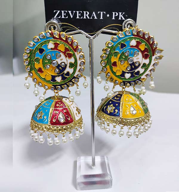 Multicolor Jhumka Earrings Festive Wear Multicolor Jhumka Earrings Festive Wear