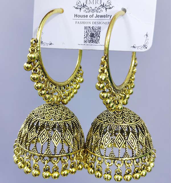 Artificial Golden Jhumka Earrings