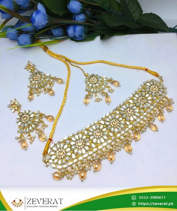 Kundan Choker necklace jewelry Set 2024