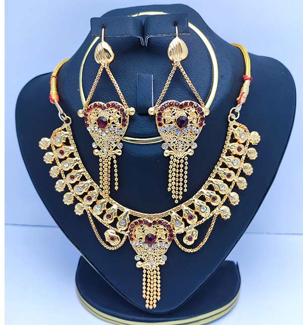 Gold plated necklace set 2023