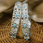 Charming Silver Plated Bangles Set (ZV:14928)