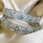 Charming Silver Plated Bangles Set (ZV:14928)