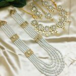 Mala Kundan Necklace Jewelry Set with Earrings and Matha Patti (ZV:21369)