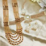 Choker Mala Necklace Jewelry Set With Earrings And Teeka (ZV:21535)