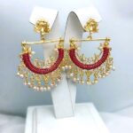 Premium Quality Golden Peacock Bali Earrings Set (ZV:21169)