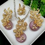 Egyptian Pendant Combo Set with Long Earrings and Adjustable Ring (ZV:24081)