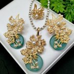 Egyptian Pendant Combo Set with Long Earrings and Adjustable Ring (ZV:24081)