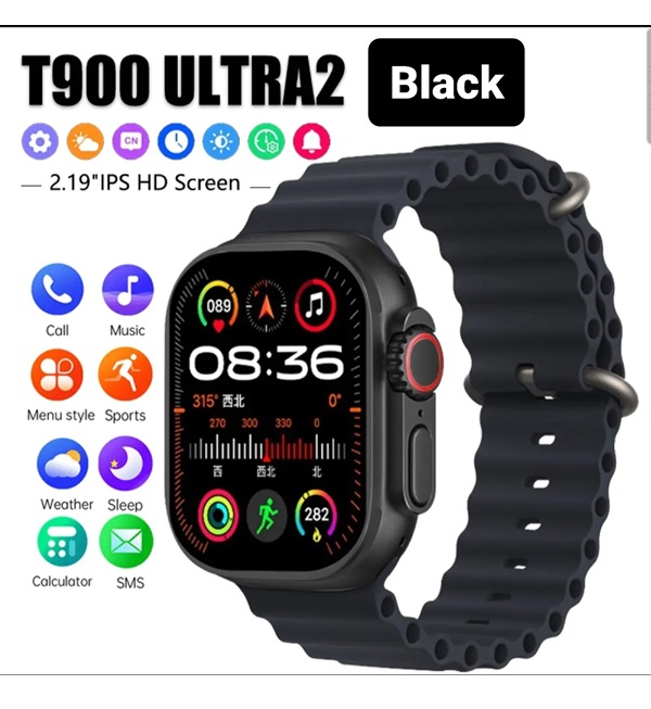 T900 Ultra 2 Series 9 2.19 inch Screen LAXASFIT Smart Watch Black (ZV:23426) T900 Ultra 2 Series 9 2.19 inch Screen LAXASFIT Smart Watch Black (ZV:23426)