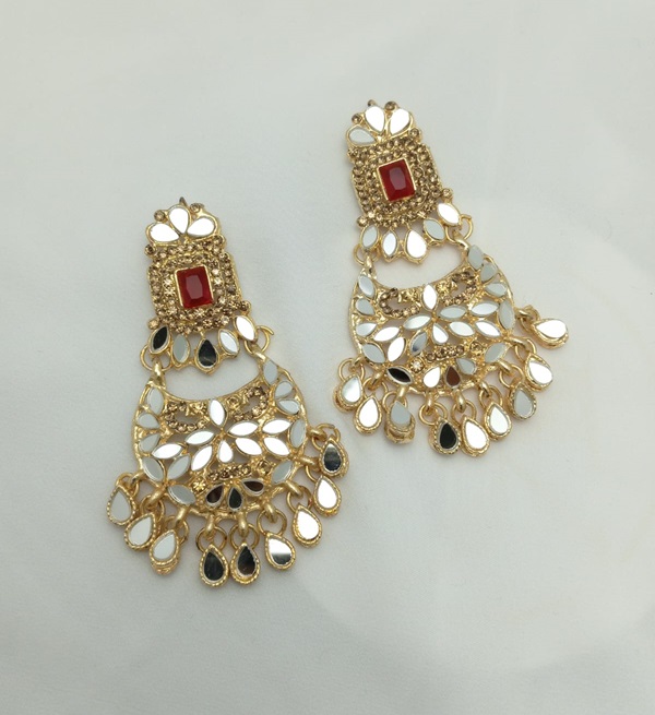 Beautiful Golden Maroon Bridal Necklace Set with Earrings, Bindia and Jhumar (ZV:25686) Beautiful Golden Maroon Bridal Necklace Set with Earrings, Bindia and Jhumar (ZV:25686)