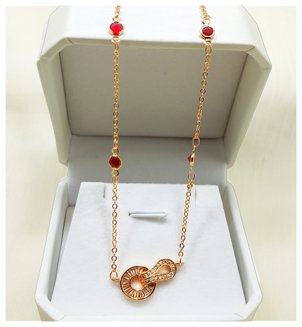 Stylish Zircon Chain Locket Featuring 3 Unique Designs (ZV:26901)