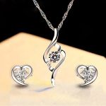 Elegant Silver Zircon Chain Locket Set with Tops (ZV:29706)