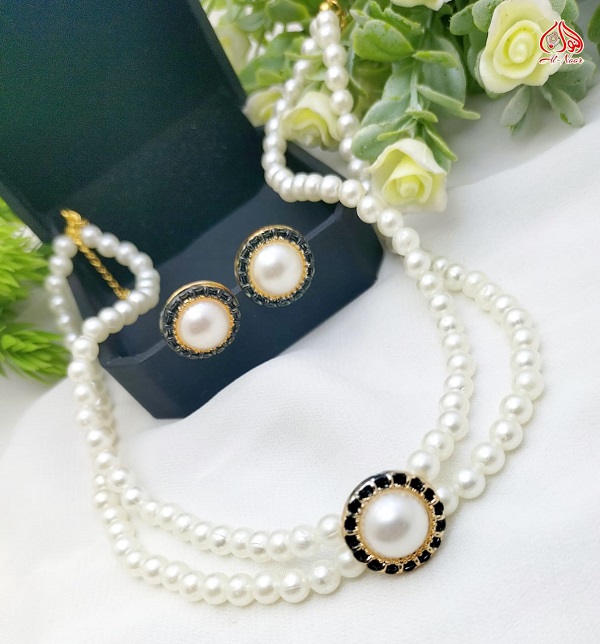 Pearl Choker Set with Tops For Girls (ZV:31337) Pearl Choker Set with Tops For Girls (ZV:31337)