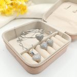 Elegant Silver Plated Zircon Heart Locket Set With Bangle (zv:39492)