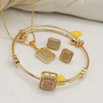 Luxury Gold Plated Zircon Combo Jewelry Set (ZV:141160)