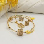 Luxury Gold Plated Zircon Combo Jewelry Set (ZV:141160)