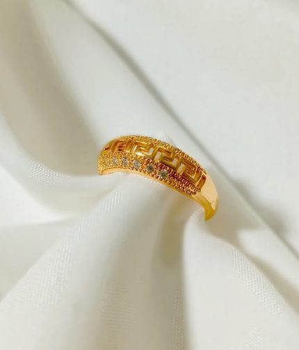 Elegant Gold Plated Adjustable Zircon Ring For Party & Daily Wear (ZV:141210)