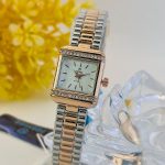 Premier Two-Tone Rectangular Crystal Studded Quartz Watch for Women (ZV:141703)