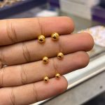 Pack of 6-Piece Gold Plated Ball Stud Earrings Set (ZV:141804)