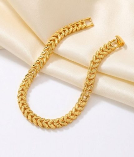 Gold Wheat Link Bracelet (ZV:141860)