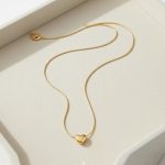 Gold Plated Heart Pendant Necklace (ZV:141886)