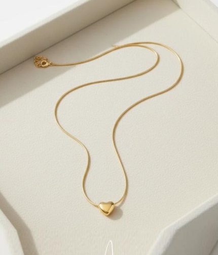 Gold Plated Heart Pendant Necklace (ZV:141886)