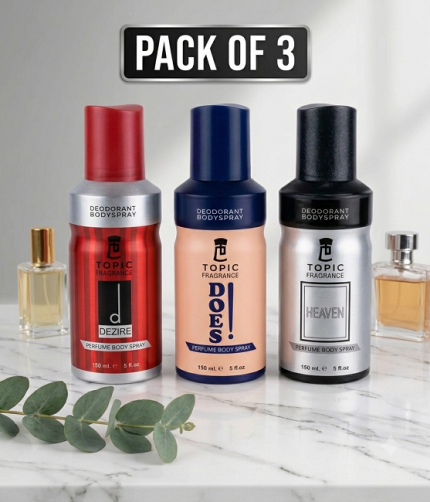 Topic Fragrance Premium Body Spray Collection (Pack of 3) (ZV:141927)