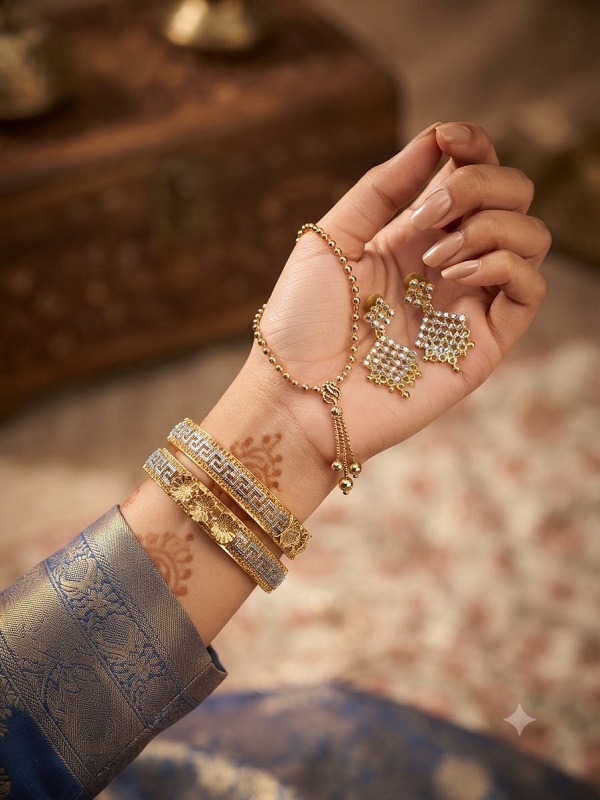 Gold Plated 2 Tone Combo 3 Piece Jewelry Set (ZV:142048) Gold Plated 2 Tone Combo 3 Piece Jewelry Set (ZV:142048)